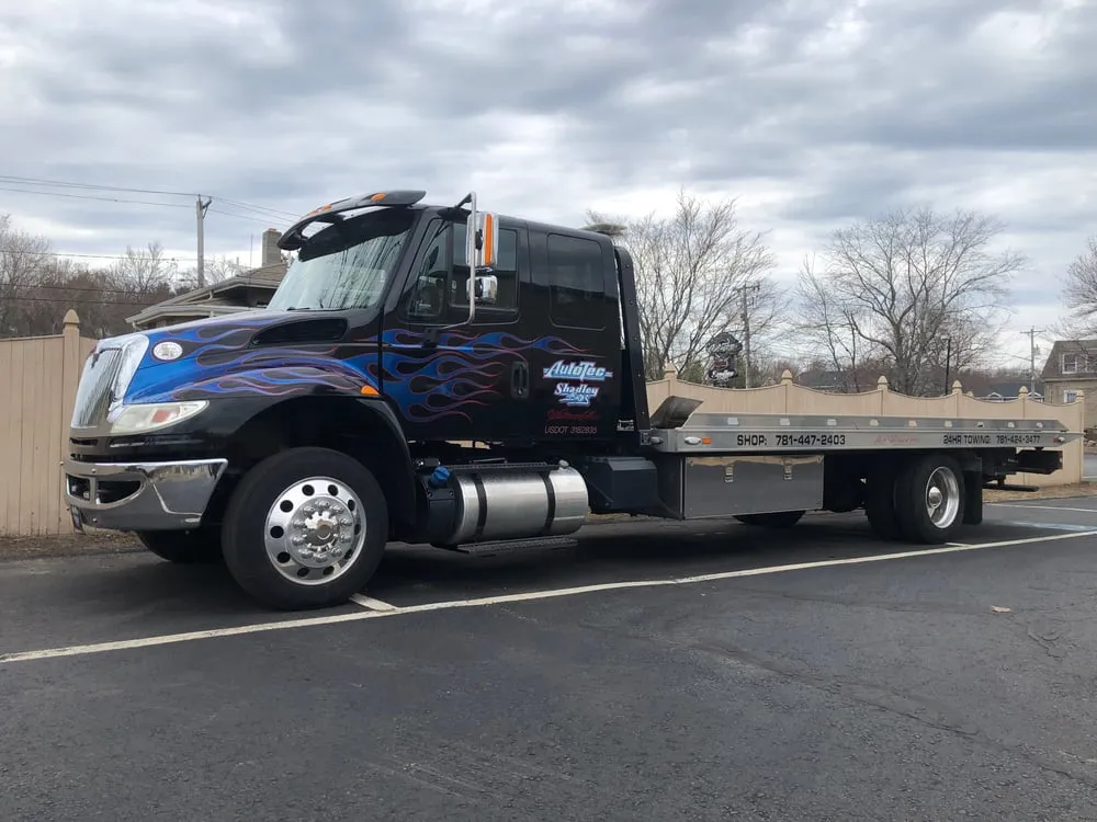 The Auto Tec flatbed tow truck